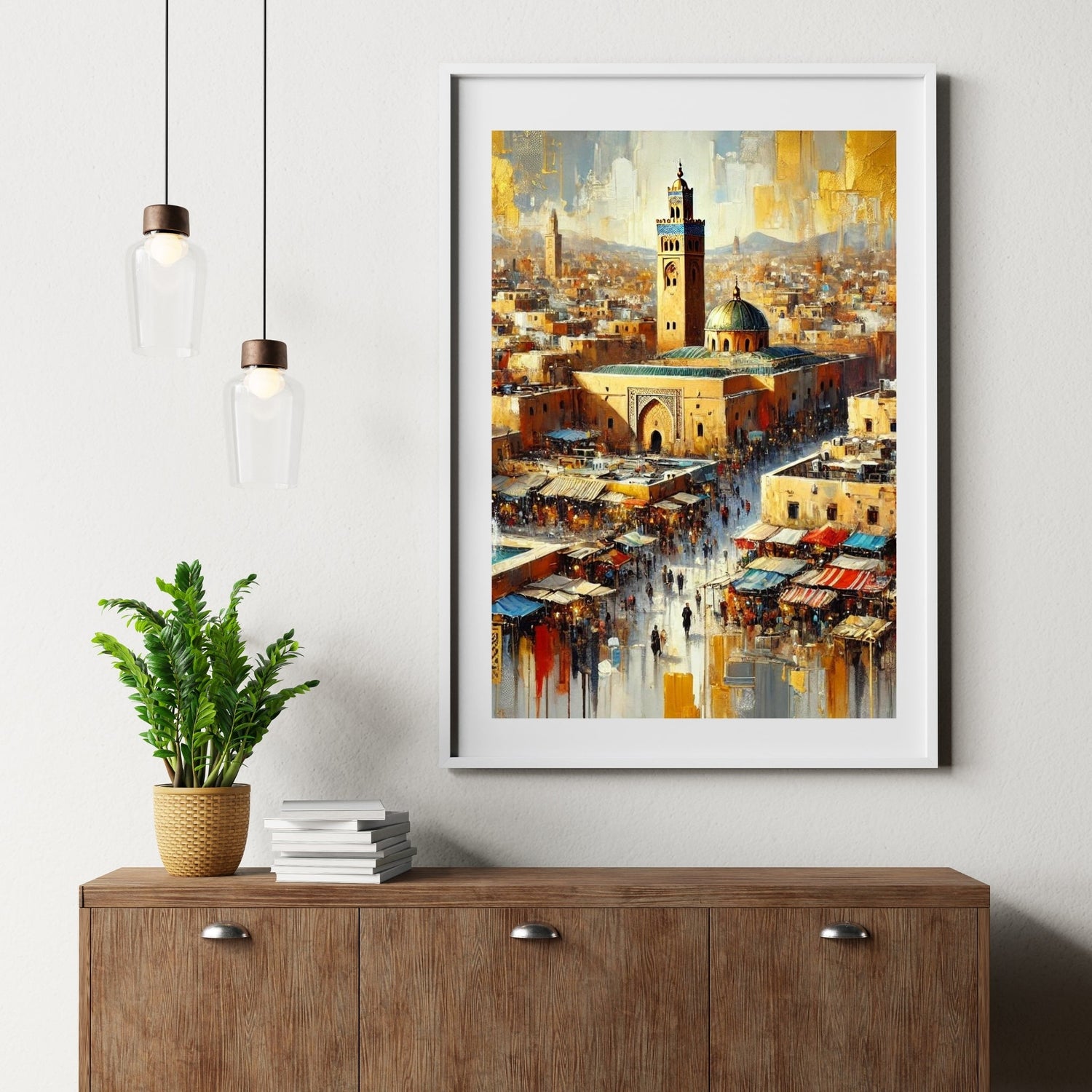 Abstract Oil Painting City Prints, Retro Travel Posters Wall Art