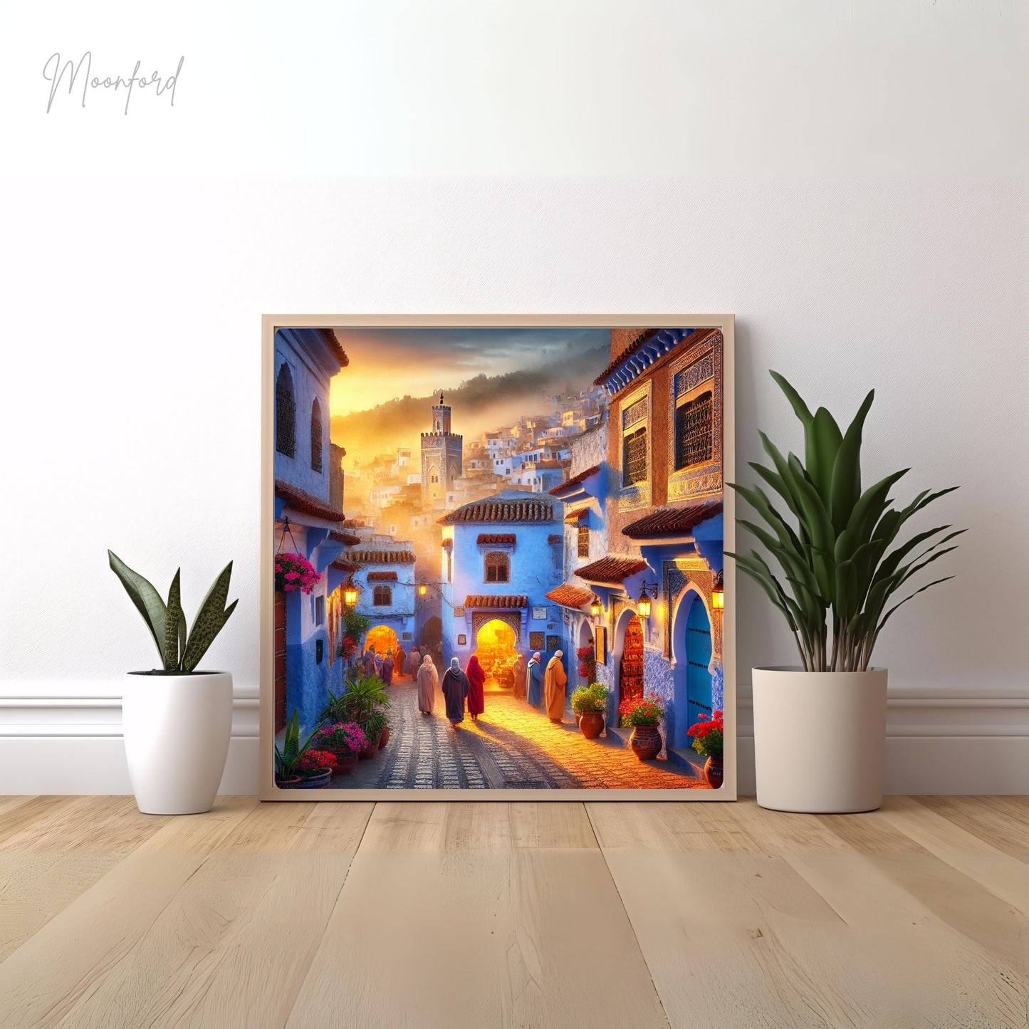 Chefchaouen digital download, Blue city wall art, Moroccan cityscape, Travel photography, Moroccan decor, Digital download print, Bohemian