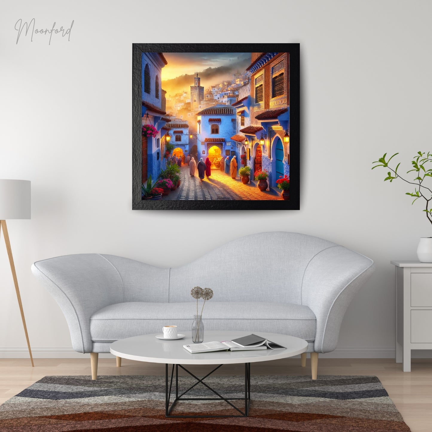 Chefchaouen digital download, Blue city wall art, Moroccan cityscape, Travel photography, Moroccan decor, Digital download print, Bohemian