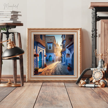 Chefchaouen Morocco Photography, Morocco Blue City, Poster Morocco, Moroccan Wall Prints, Moroccan Wall Art Print, Painting Moroccan Art.
