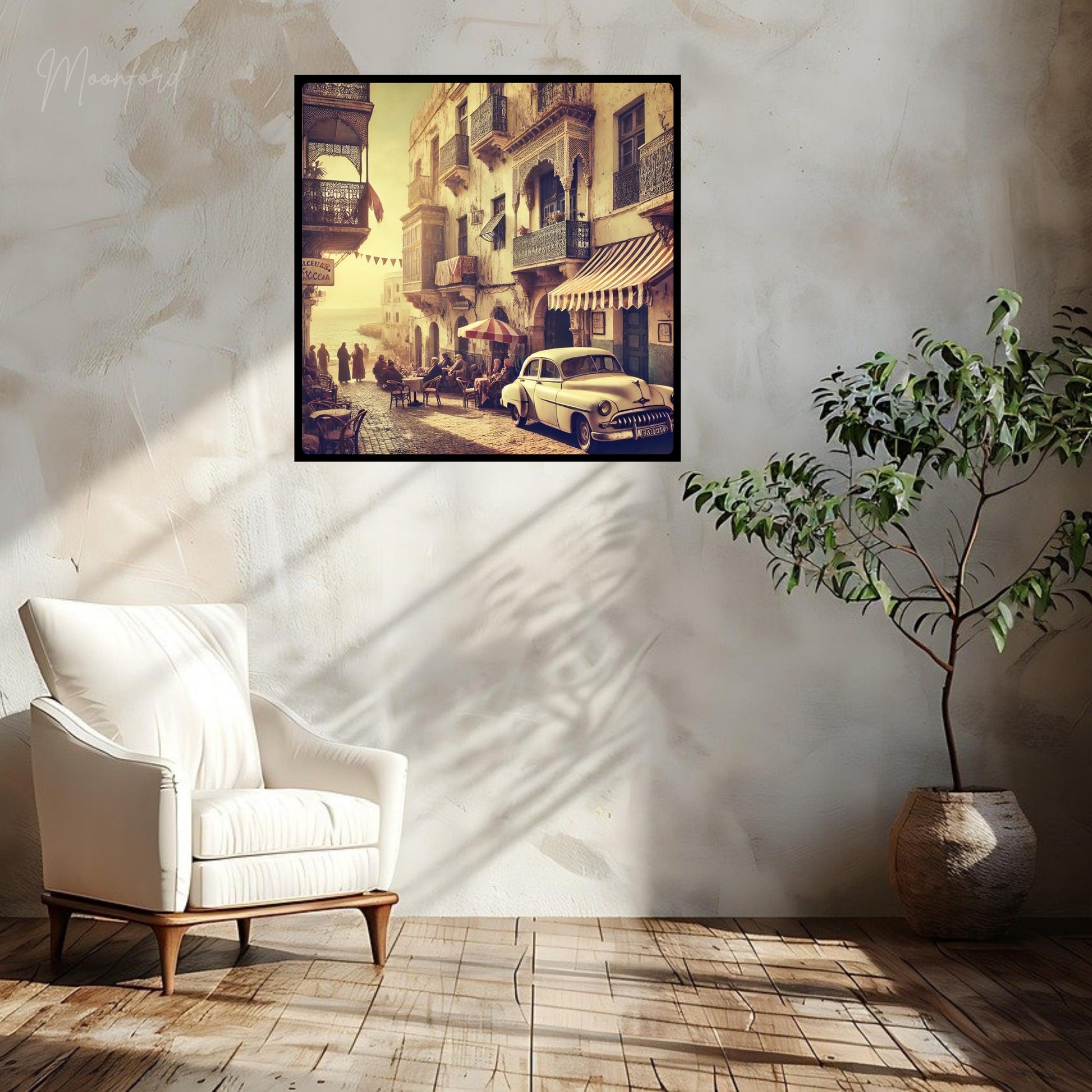 Tangier digital download, Vintage Moroccan wall art, Retro street scene, Moroccan medina print, Travel photography, Digital download art