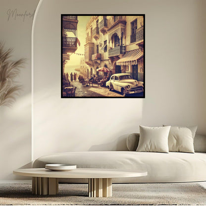 Tangier digital download, Vintage Moroccan wall art, Retro street scene, Moroccan medina print, Travel photography, Digital download art