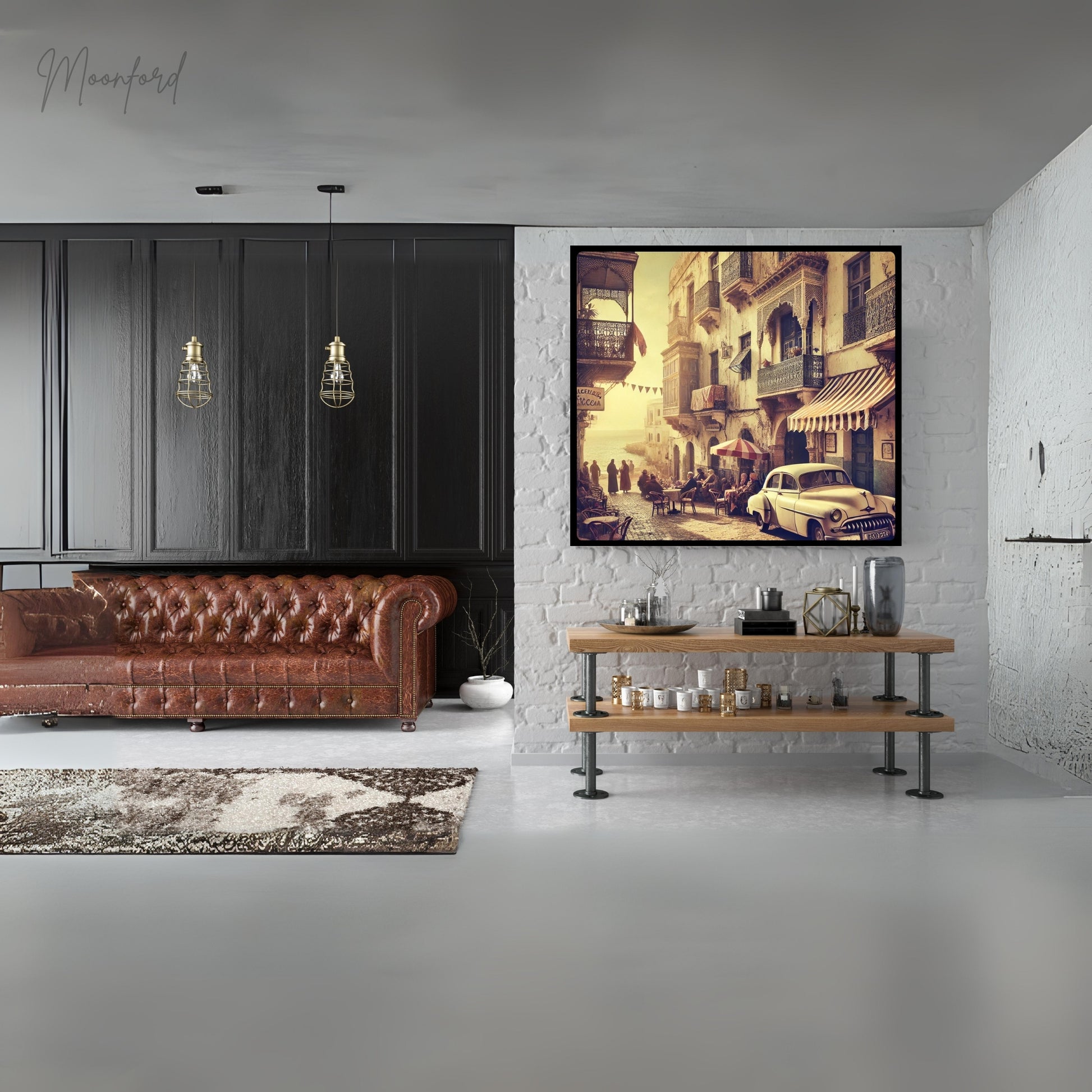 Tangier digital download, Vintage Moroccan wall art, Retro street scene, Moroccan medina print, Travel photography, Digital download art