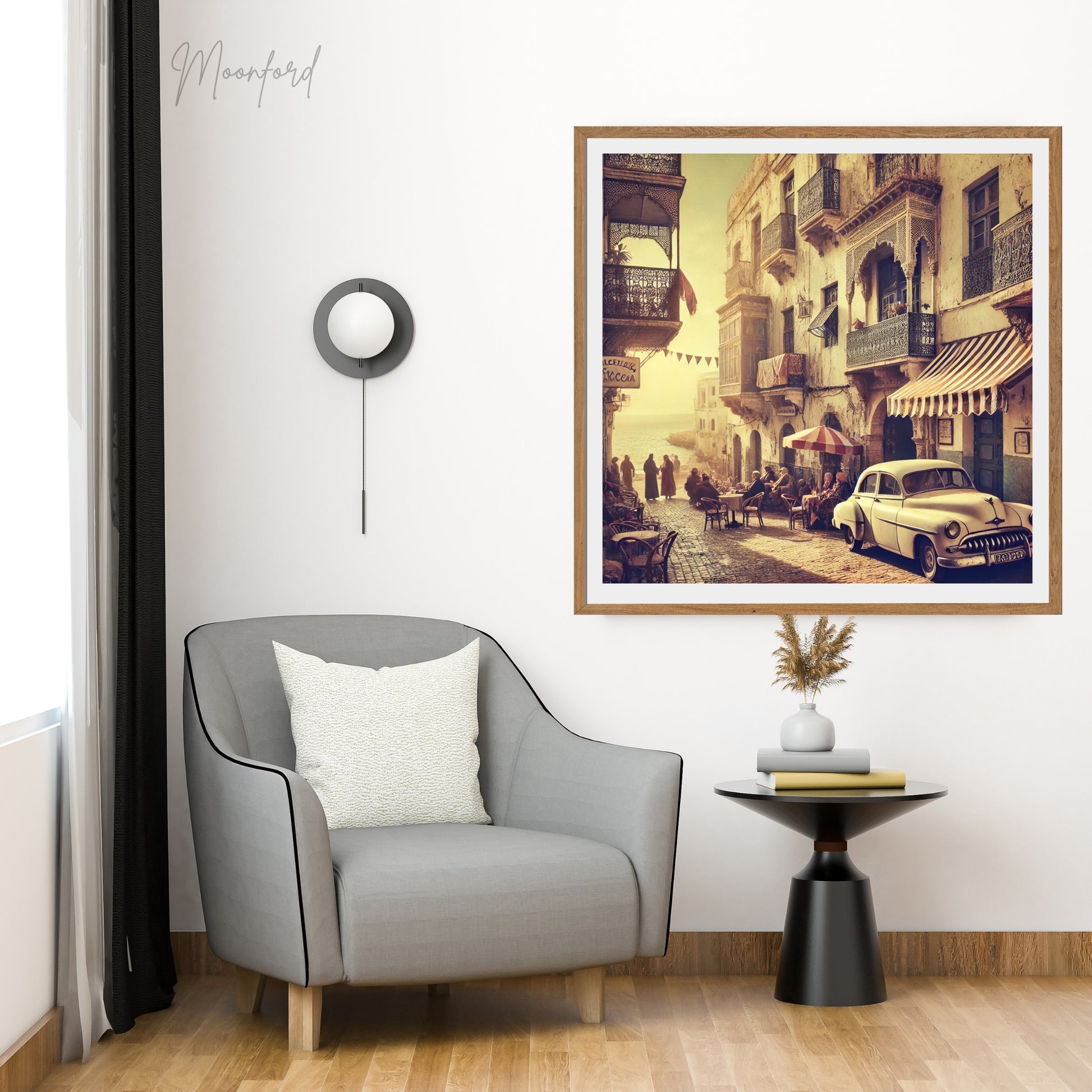 Tangier digital download, Vintage Moroccan wall art, Retro street scene, Moroccan medina print, Travel photography, Digital download art
