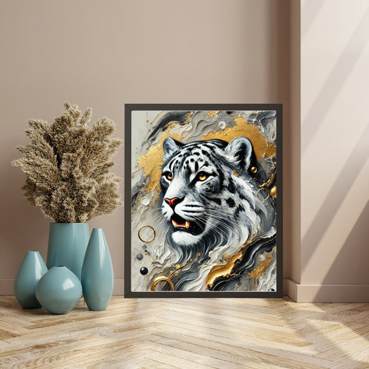 Majestic Fury, Tiger Abstract Oil Painting, Wildlife Abstract Art, Modern Wall Art, African Wildlife Art, Limited Edition Artwork, Tiger Art, Living Room Decor, Office Wall Art, Moonford Art Collection, Bold Animal Art